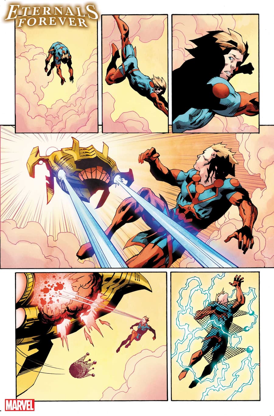 ETERNALS FOREVER #1 preview art by Ramon Bachs with colors by Rachelle Rosenberg