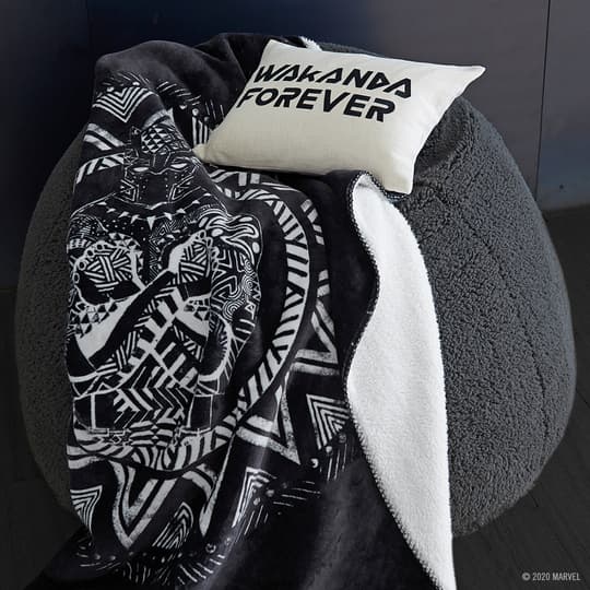 Black Panther Blanket and Throw Pillow