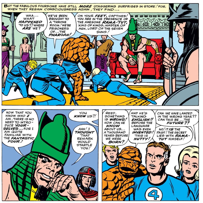 The first appearance of “Rama-Tut” in FANTASTIC FOUR (1961) #19.