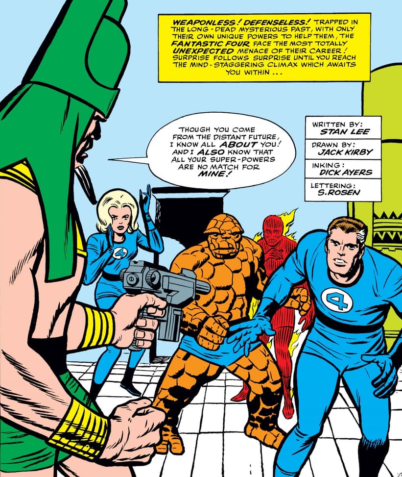 The Fantastic Four encounter Rama-Tut in FANTASTIC FOUR (1961) #19.