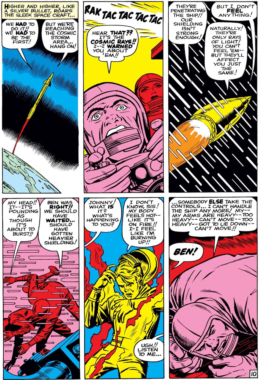 The space mission that gave the Fantastic Four their powers in FANTASTIC FOUR (1961) #1.