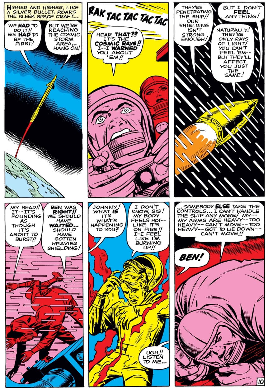 The origin of the Fantastic Four in FANTASTIC FOUR (1961) #1.