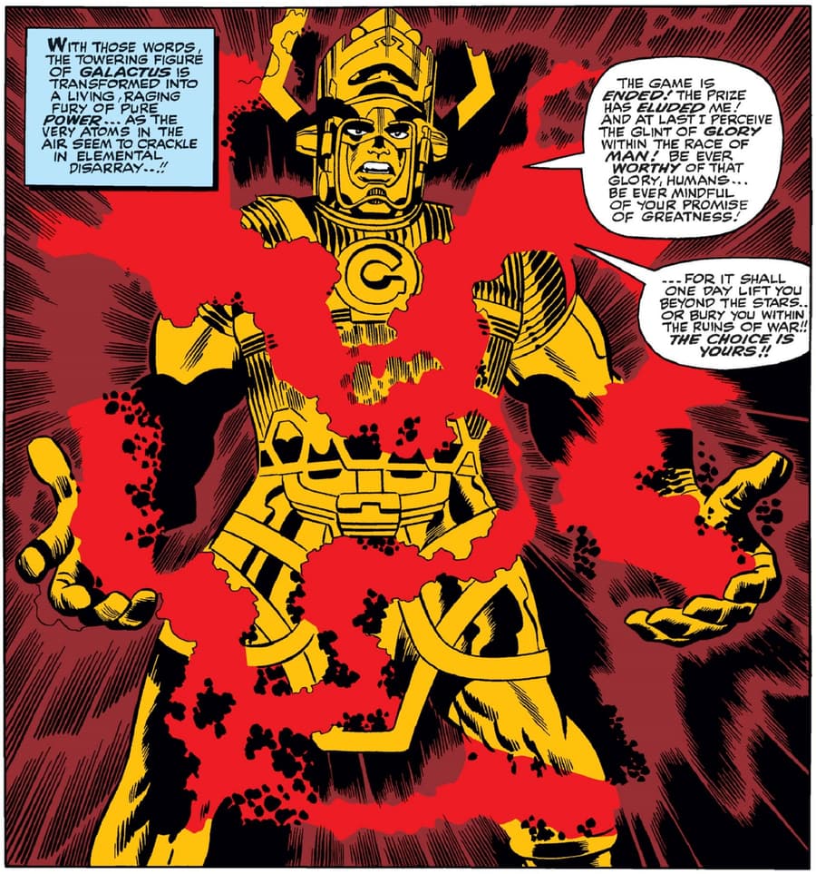Galactus threatens to destroy it all in FANTASTIC FOUR (1961) #50.