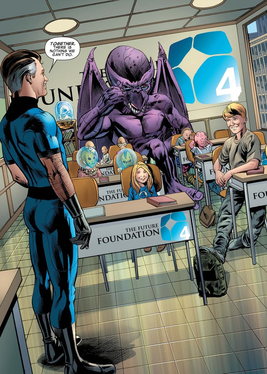 The Future Foundation in session from FANTASTIC FOUR (1998) #579.