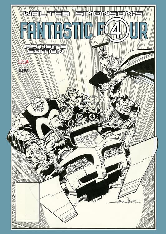 Cover to Walter Simonson’s Fantastic Four Artist’s Edition.