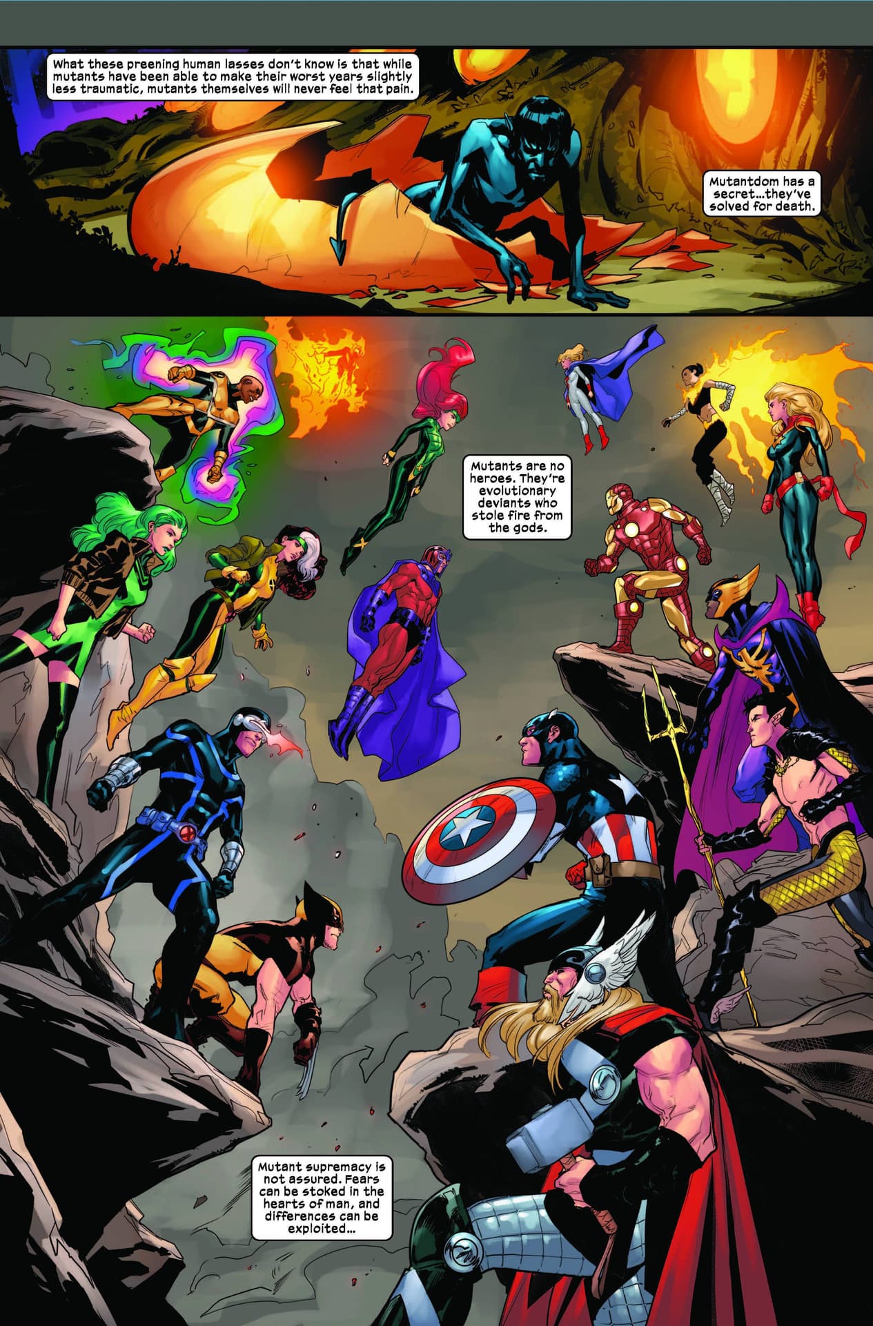 FREE COMIC BOOK DAY: AVENGERS/X-MEN #1 interior artwork by Matteo Lolli