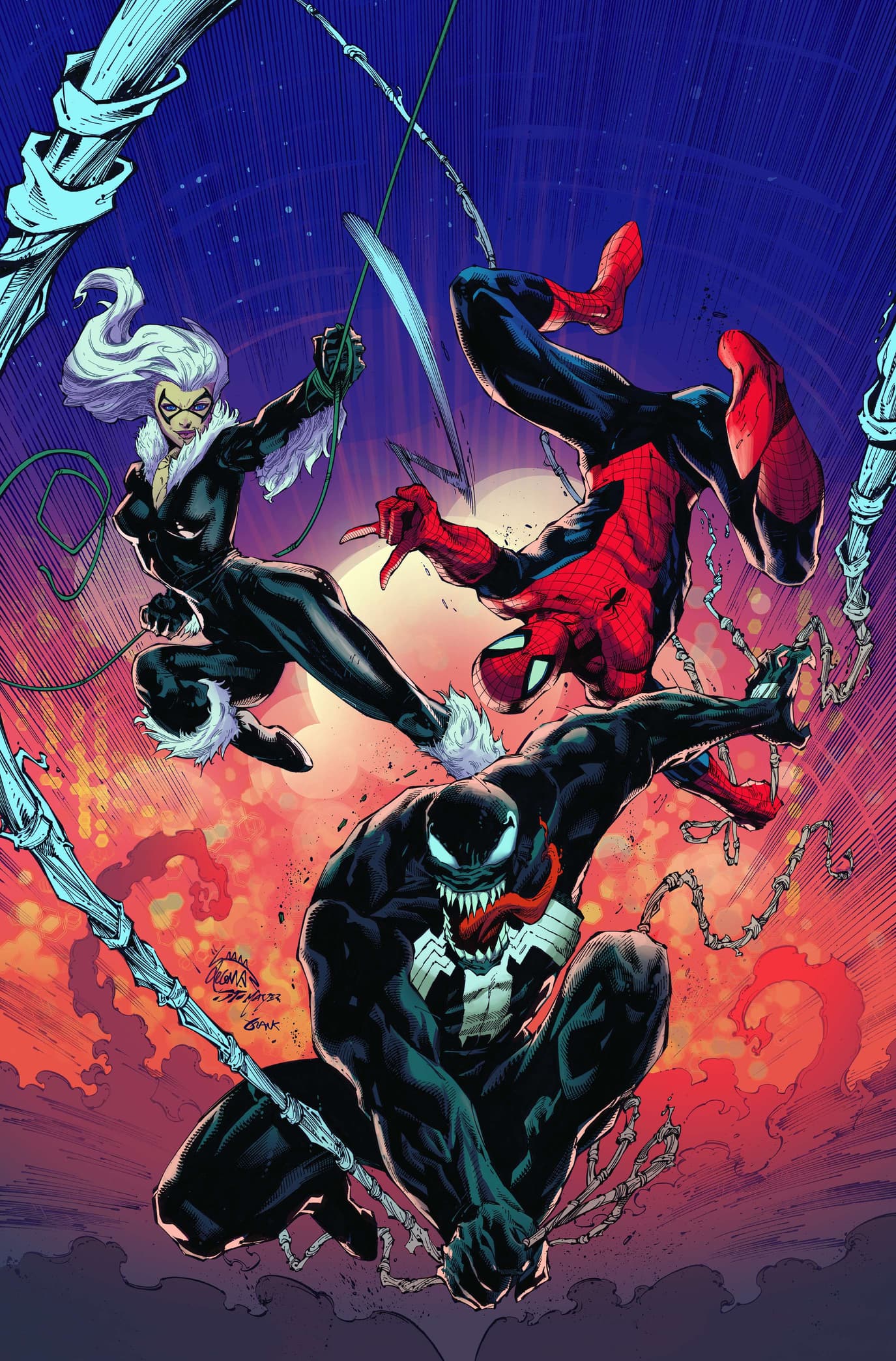 Spider-Man, Black Cat, and Venom by Ryan Stegman