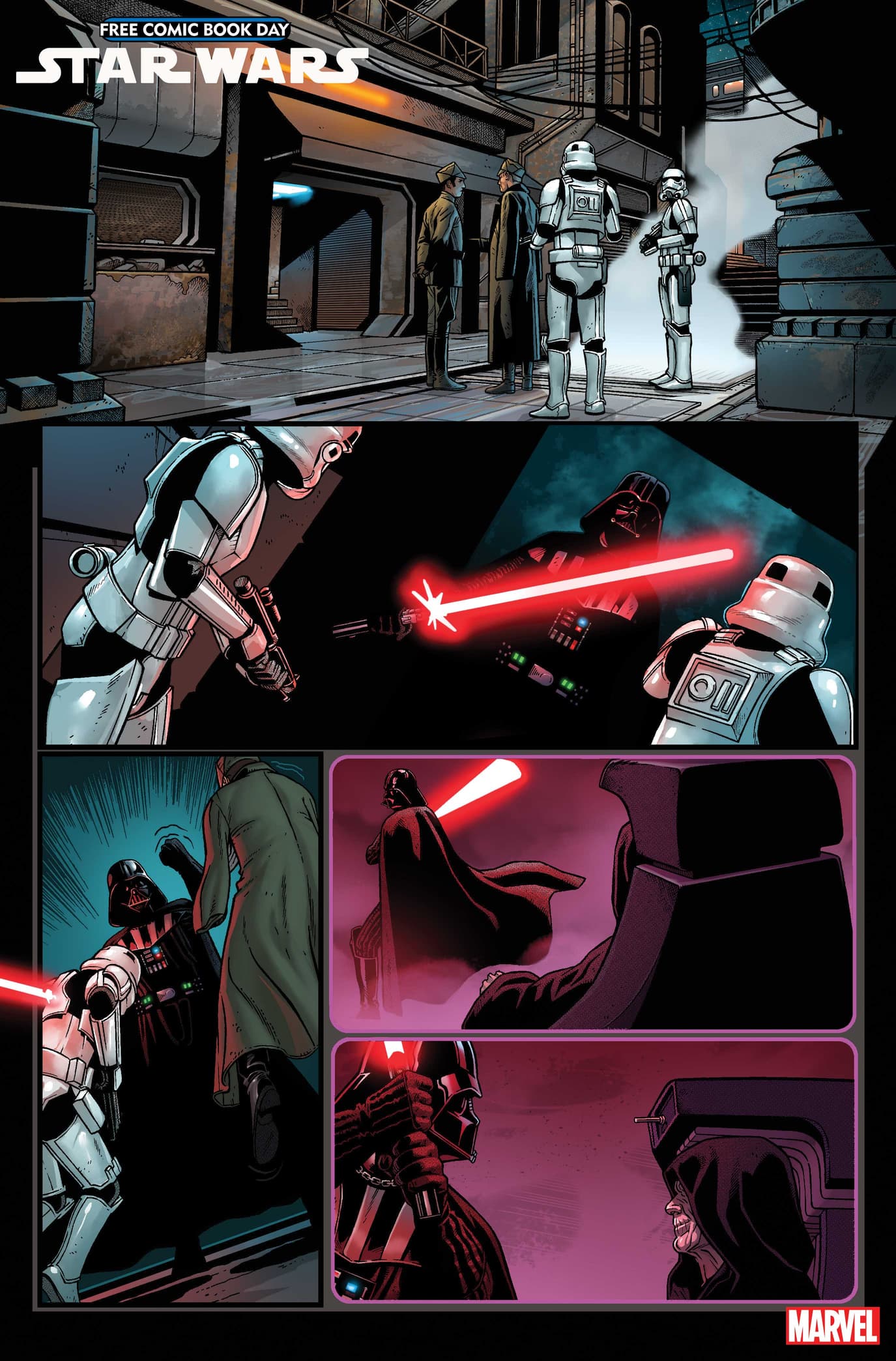 FREE COMIC BOOK DAY 2024: STAR WARS/DARTH VADER #1 interior artwork by Ramon Rosanas