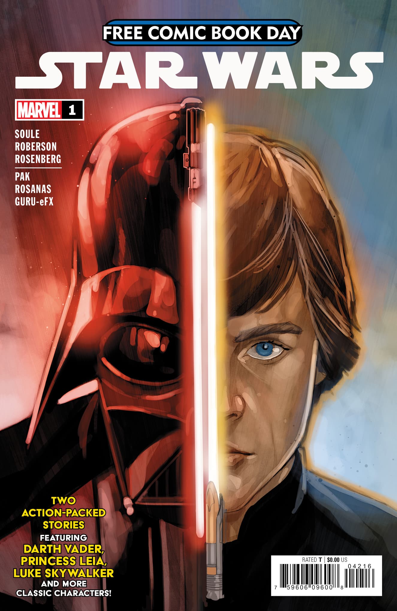 FREE COMIC BOOK DAY 2024: STAR WARS/DARTH VADER #1 cover by Phil Noto