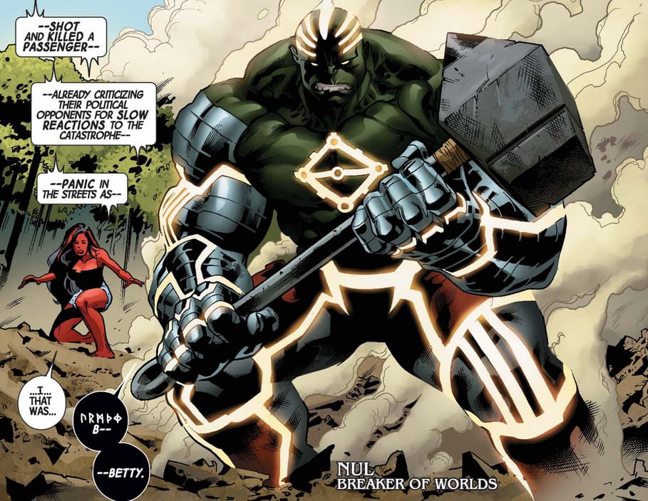 Nul, Breaker of Worlds transformation - FEAR ITSELF (2010) #2