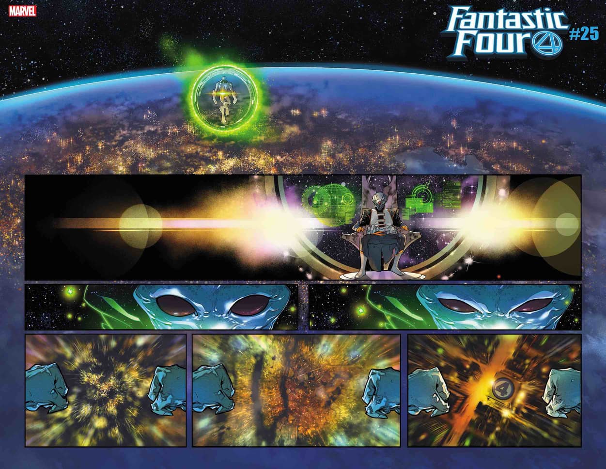 FANTASTIC FOUR #25 preview interiors by R.B. Silva with colors by Jesus Aburtov