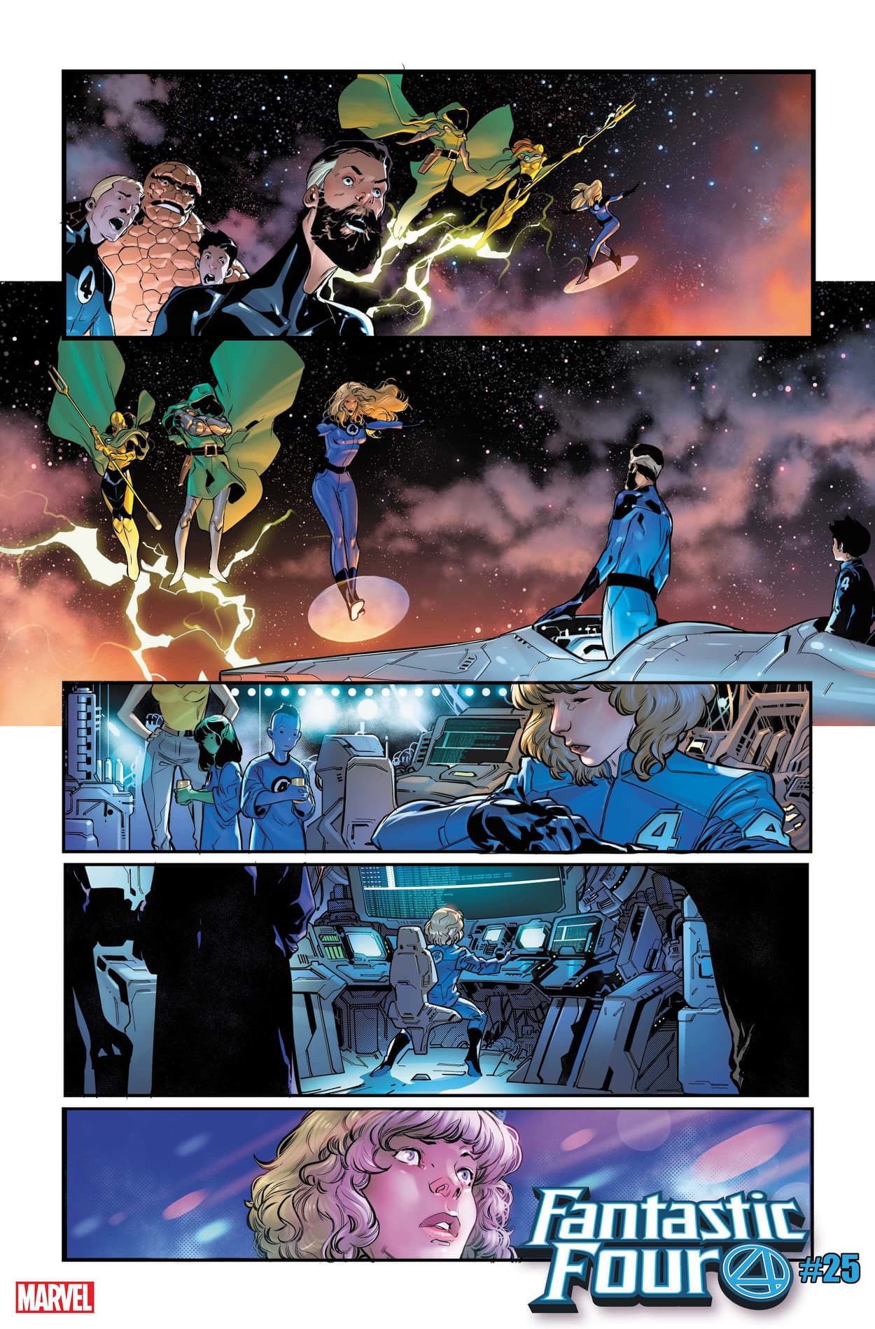 FANTASTIC FOUR #25 preview interiors by R.B. Silva with colors by Jesus Aburtov
