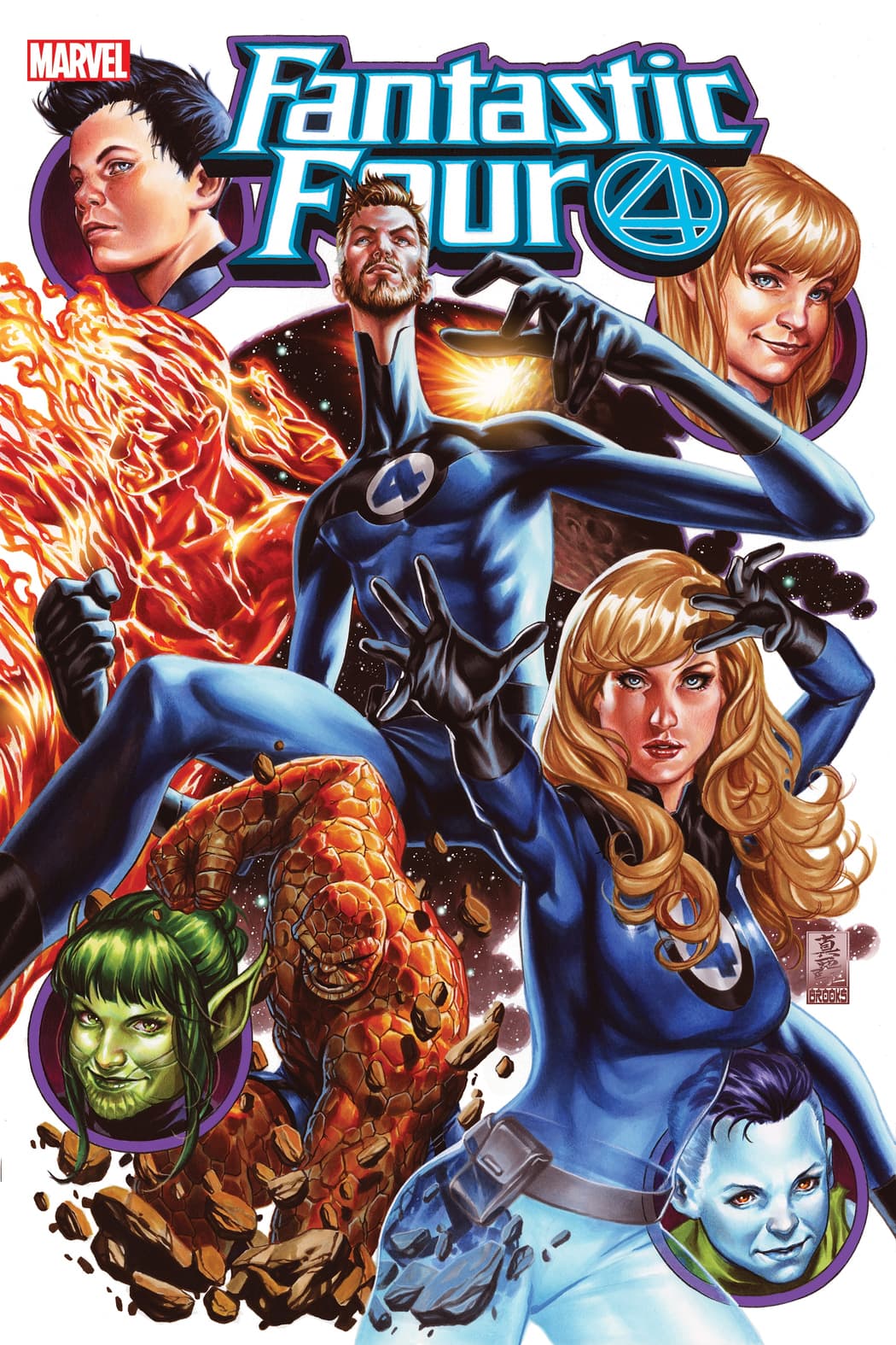 FANTASTIC FOUR #25 WRITTEN BY DAN SLOTT, ART BY R.B. SILVA, COVER BY MARK BROOKS