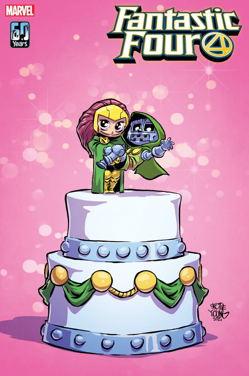 FANTASTIC FOUR #32 variant cover by Skottie Young