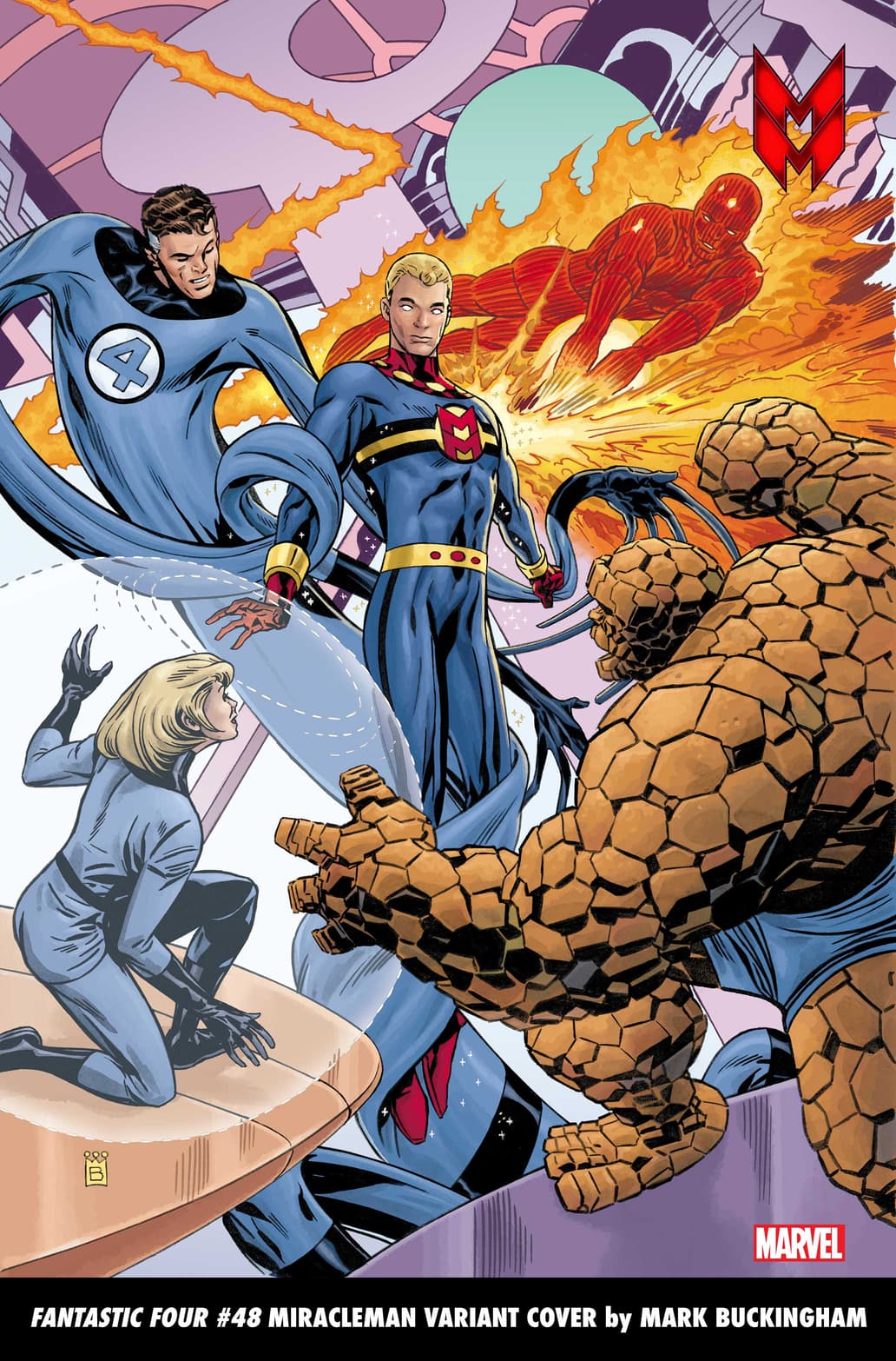 FANTASTIC FOUR #48 MIRACLEMAN VARIANT COVER by MARK BUCKINGHAM, On Sale in October