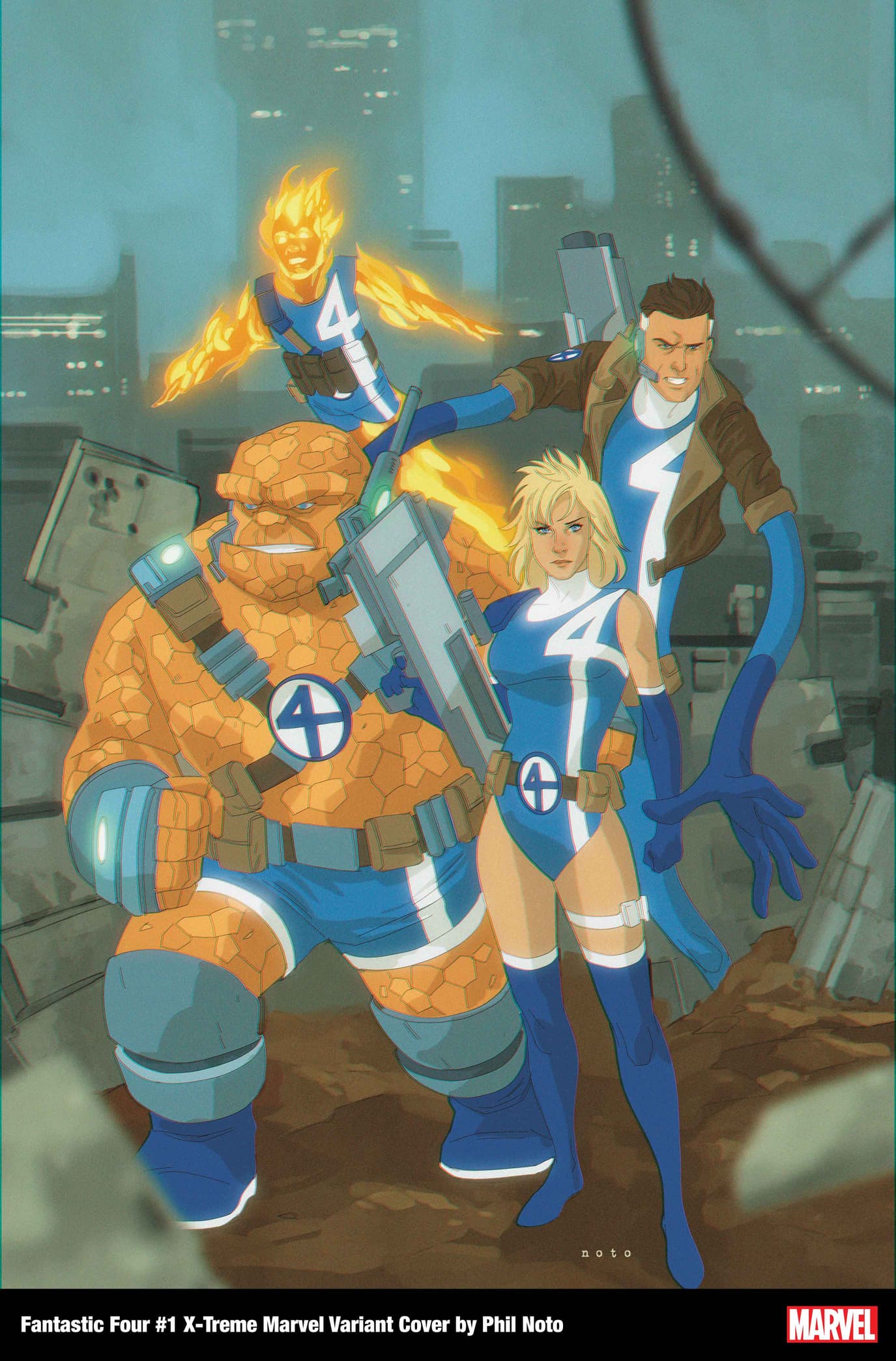 FANTASTIC FOUR #1 X-TREME MARVEL VARIANT COVER by PHIL NOTO