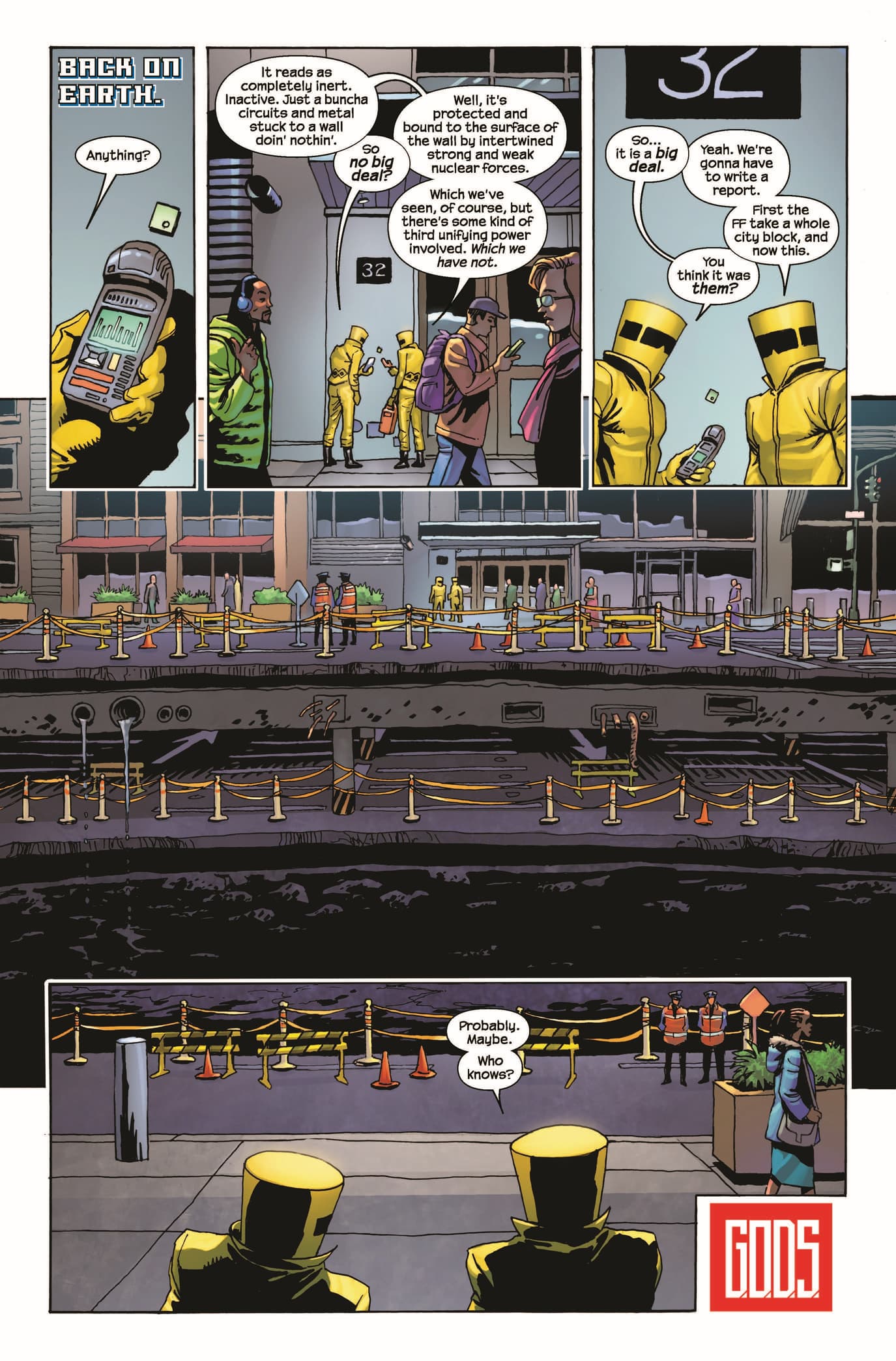 FANTASTIC FOUR (2022) #10: G.O.D.S. Bonus Page by Jonathan Hickman and Leandro Fernandez