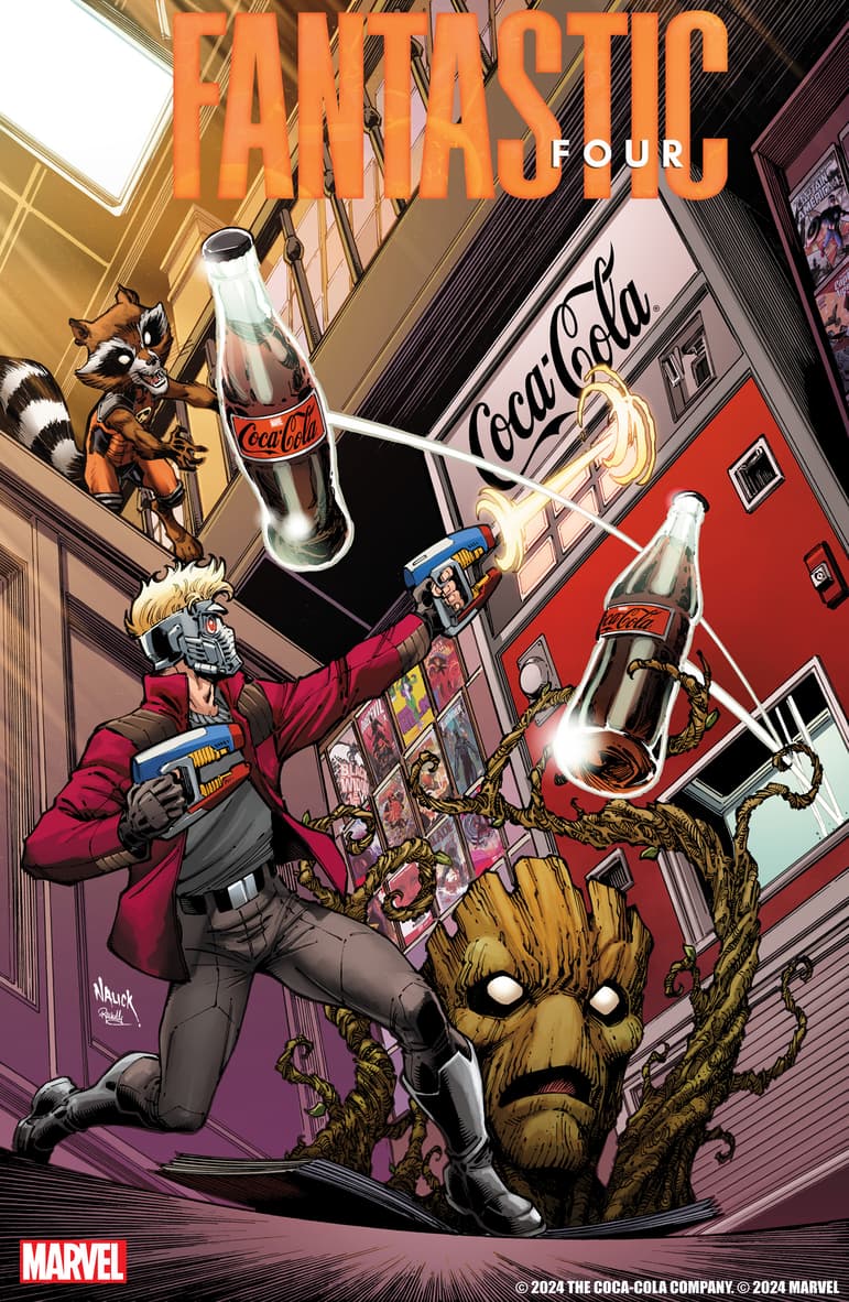 FANTASTIC FOUR #24 Marvel & Coca-Cola Variant Cover by Todd Nauck​​​​​​​