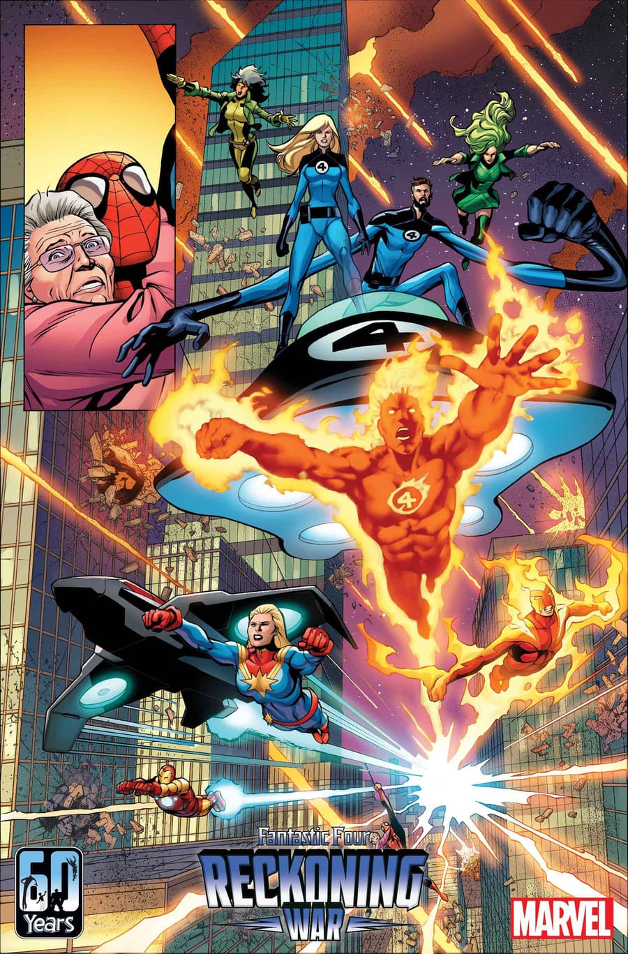 FANTASTIC FOUR: RECKONING WAR ALPHA #1 preview art by Carlos Pacheco with inks by Rafael Fonteriz