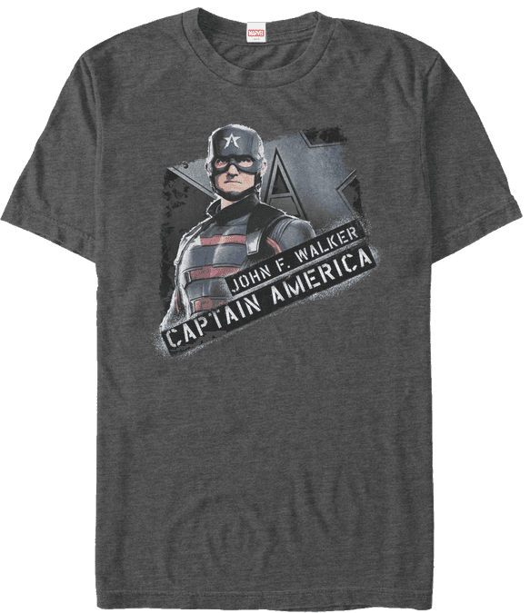 <a href=https://www.hottopic.com/product/marvel-the-falcon-and-the-winter-soldier-captain-america-t-shirt/15523174.html>John F. Walker Captain America Graffiti T-Shirt</a> / Hot Topic