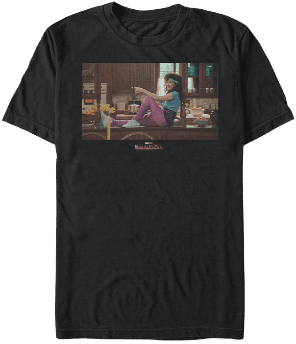 <a href="https://www.hottopic.com/product/marvel-wandavision-nosy-neighbor-agnes-t-shirt/15270722.html"> Nosey Neighbor Agnes T-Shirt </a> / Hot Topic