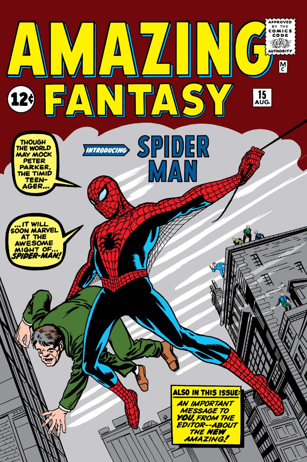 AMAZING FANTASY (1962) #15 cover by Jack Kirby and Steve Ditko