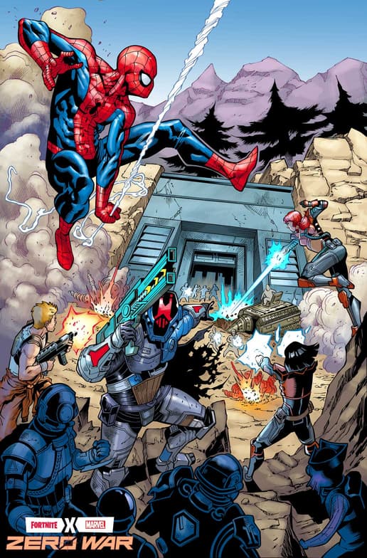 FORTNITE X MARVEL: ZERO WAR #1 Artwork by SERGIO DÁVILA, SEAN PARSONS, and EDGAR DELGADO 