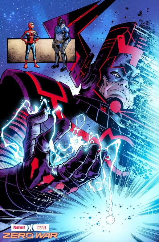 FORTNITE X MARVEL: ZERO WAR #1 Artwork by SERGIO DÁVILA, SEAN PARSONS, and EDGAR DELGADO 