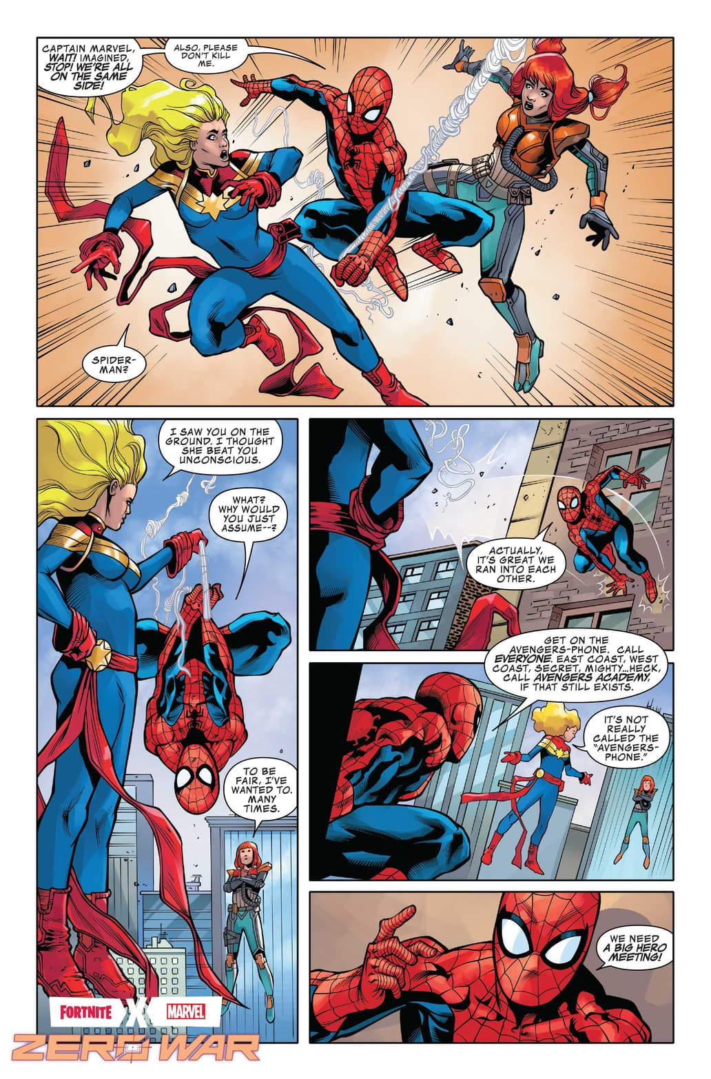 Marvel and Fortnite Heroes Join Forces in New 'Fortnite X Marvel: Zero War'  #1 Preview | Marvel