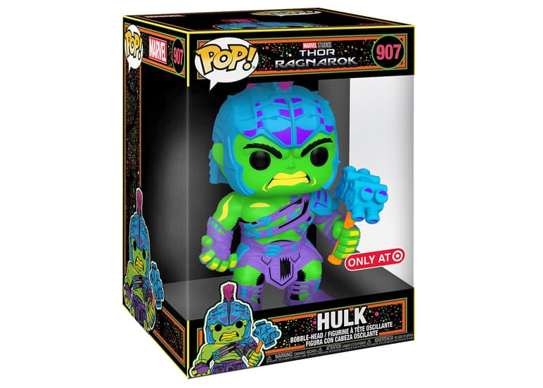 Funko Pop! Marvel Studios Thor Ragnarok Hulk Black Light Jumbo Target Exclusive Figure #907