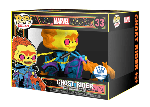 Funko Pop! Rides Marvel Ghost Rider (Black Light) Funko Exclusive Figure #33