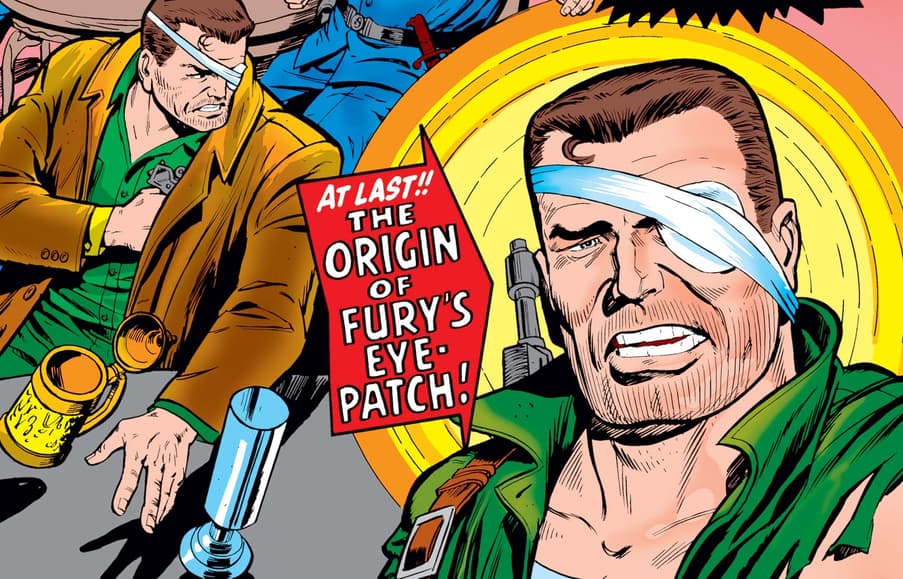 Cover to SGT. FURY (1963) #27, AKA the origin story of Fury’s eyepatch.