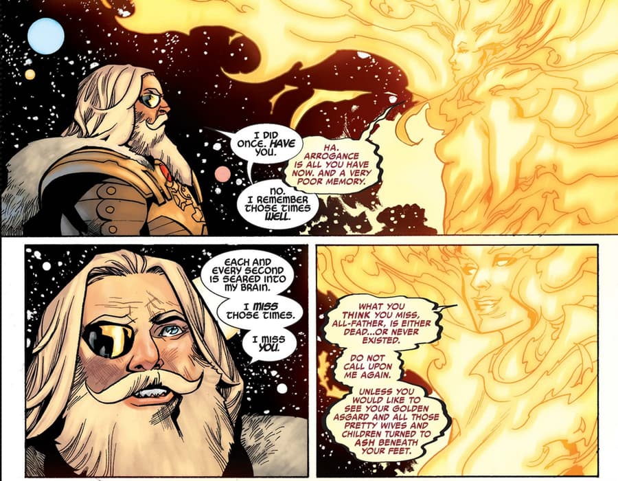 GENERATIONS: THE UNWORTHY THOR & THE MIGHTY THOR (2017) #1 panel by Jason Aaron and Mahmud Asrar