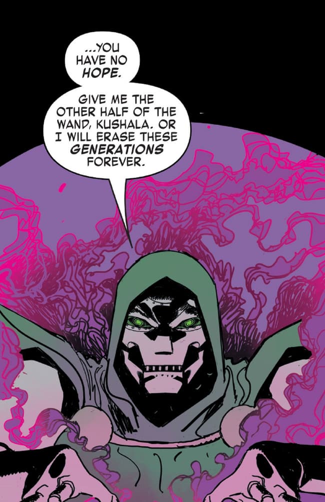 Doctor Doom threatens the Multiverse.