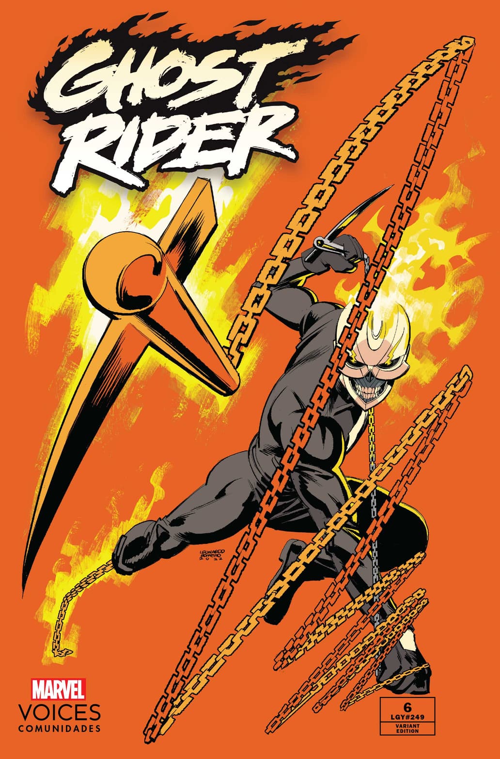 GHOST RIDER #6 MARVEL’S VOICES COMMUNITY VARIANT COVER by LEONARDO ROMERO
