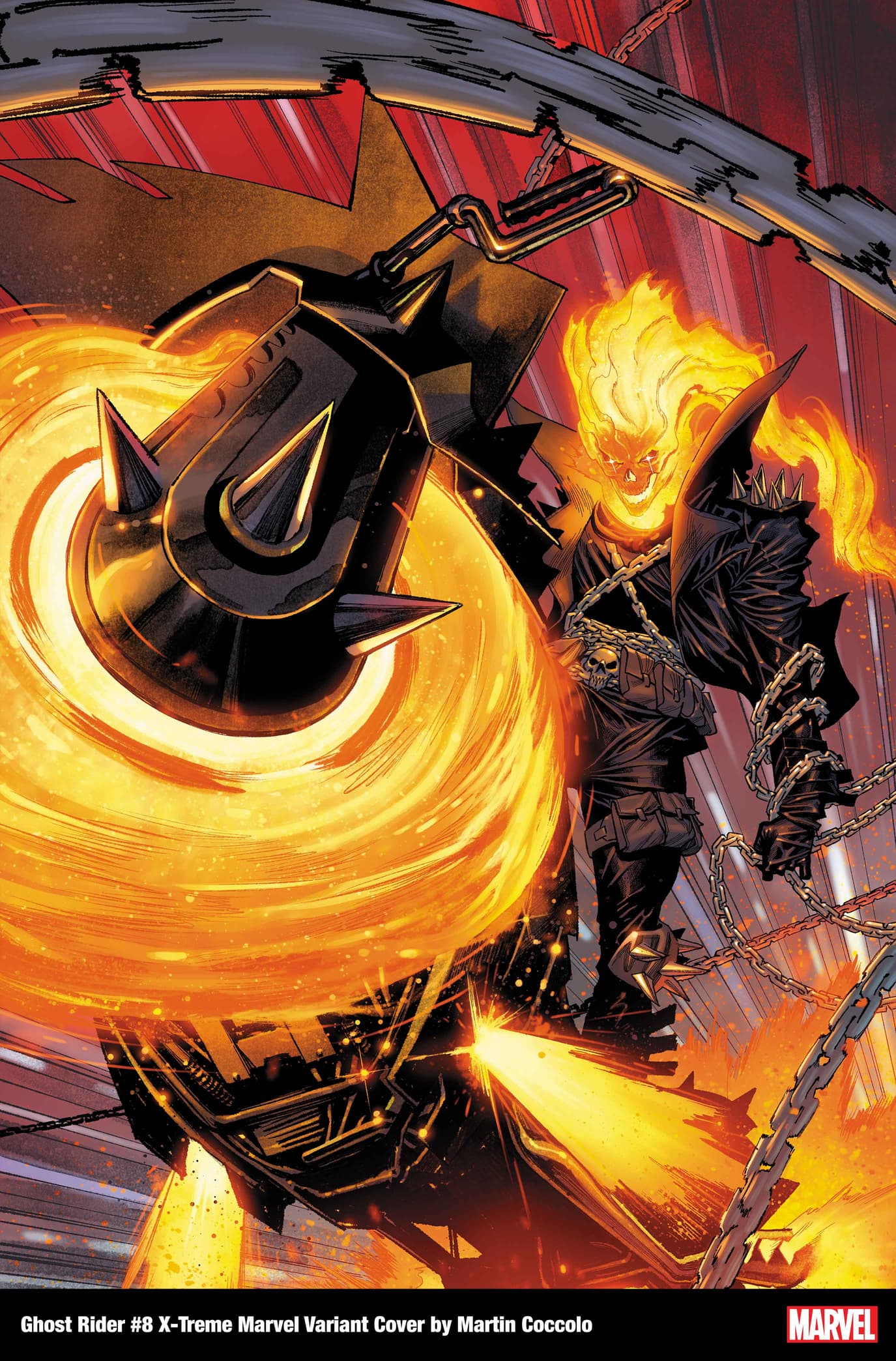 GHOST RIDER #8 X-TREME MARVEL VARIANT COVER by MARTIN COCCOLO
