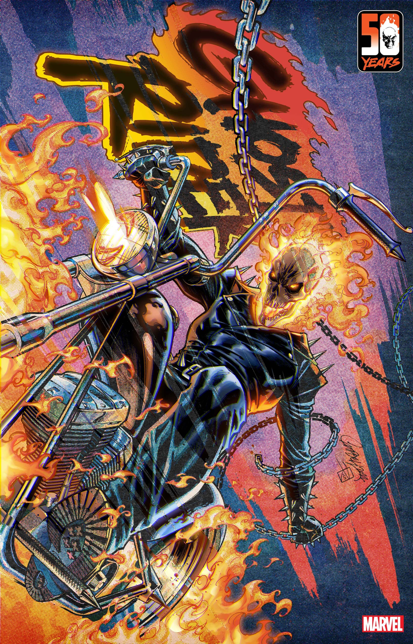 Ghost Rider #11 Anniversary Variant Cover by J. SCOTT CAMPBELL