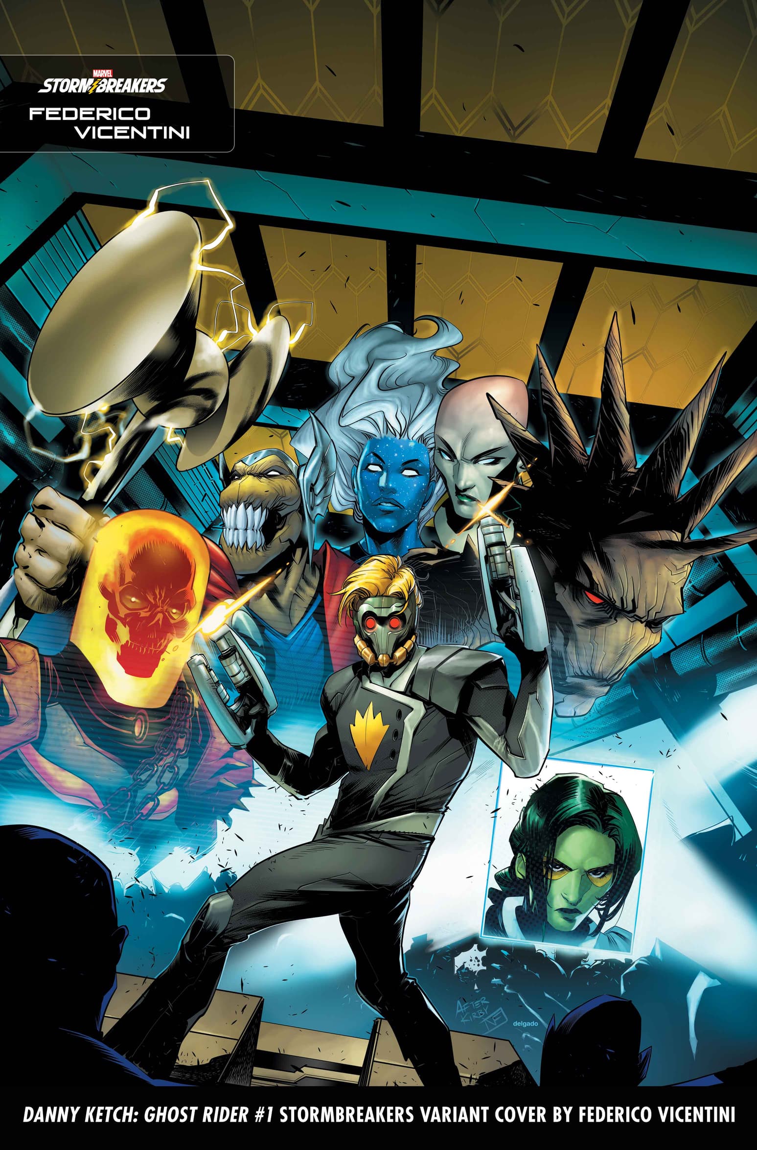 DANNY KETCH: GHOST RIDER #1 Stormbreakers Variant Cover by Federico Vicentini