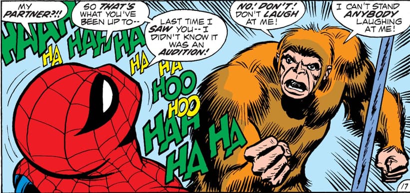 Gibbon humiliated by Spider-Man