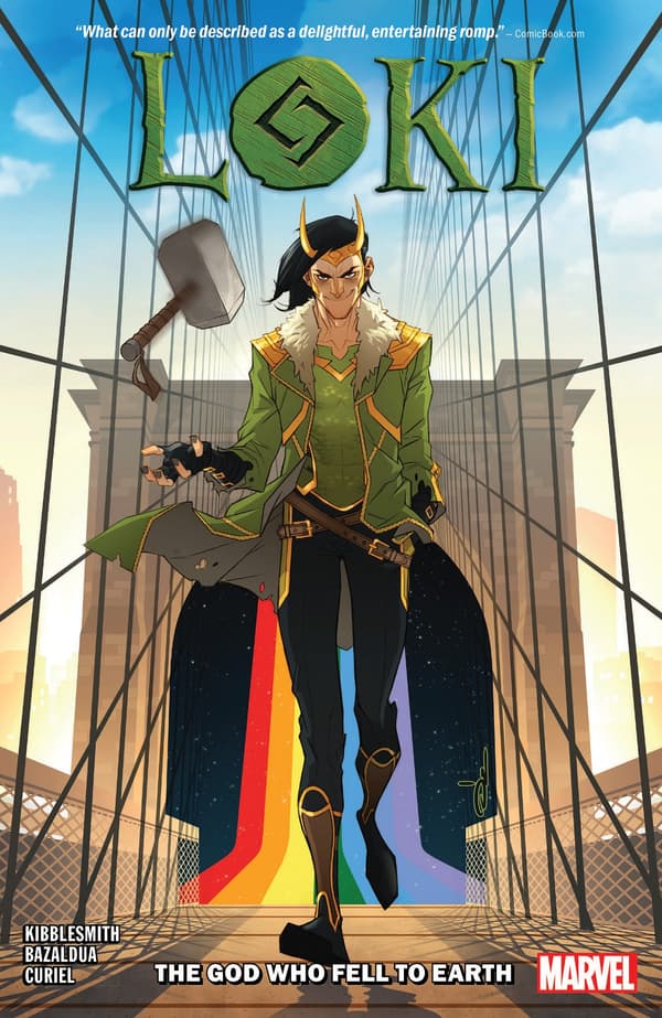 Cover to LOKI: THE GOD WHO FELL TO EARTH.