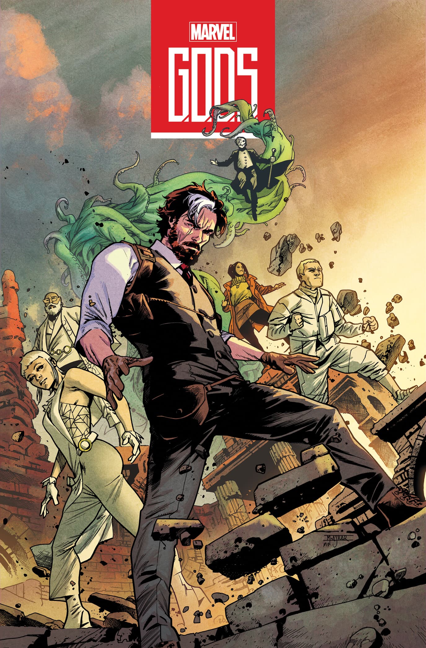 G.O.D.S. #1 variant cover by Mahmud Asrar & Matthew Wilson
