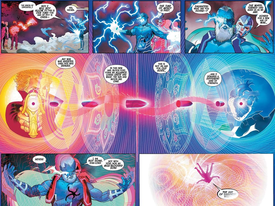 The return of the pantheon in GUARDIANS OF THE GALAXY (2020) #12.