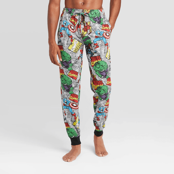 Men's Marvel Comic Pajama Pants - Heather Gray / Target