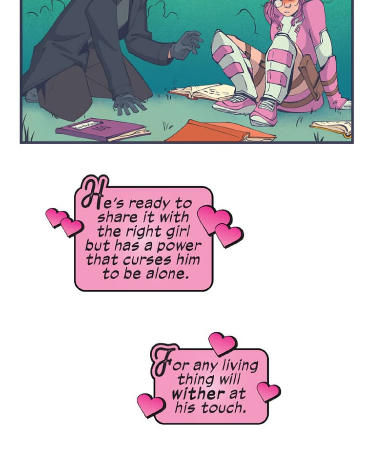 Preview panels from LOVE UNLIMITED: GWENPOOL INFINITY COMIC (2022) #43.