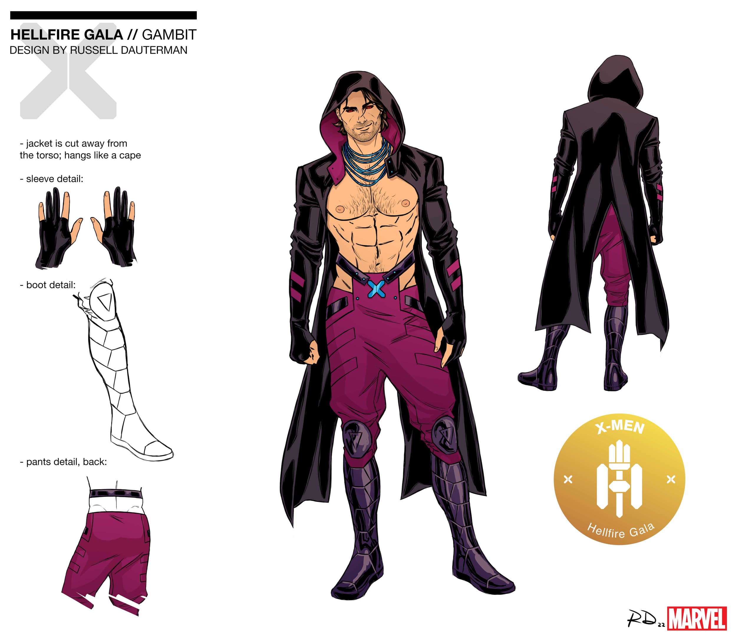 Gambit Hellfire Gala 2022 Design by Russell Dauterman