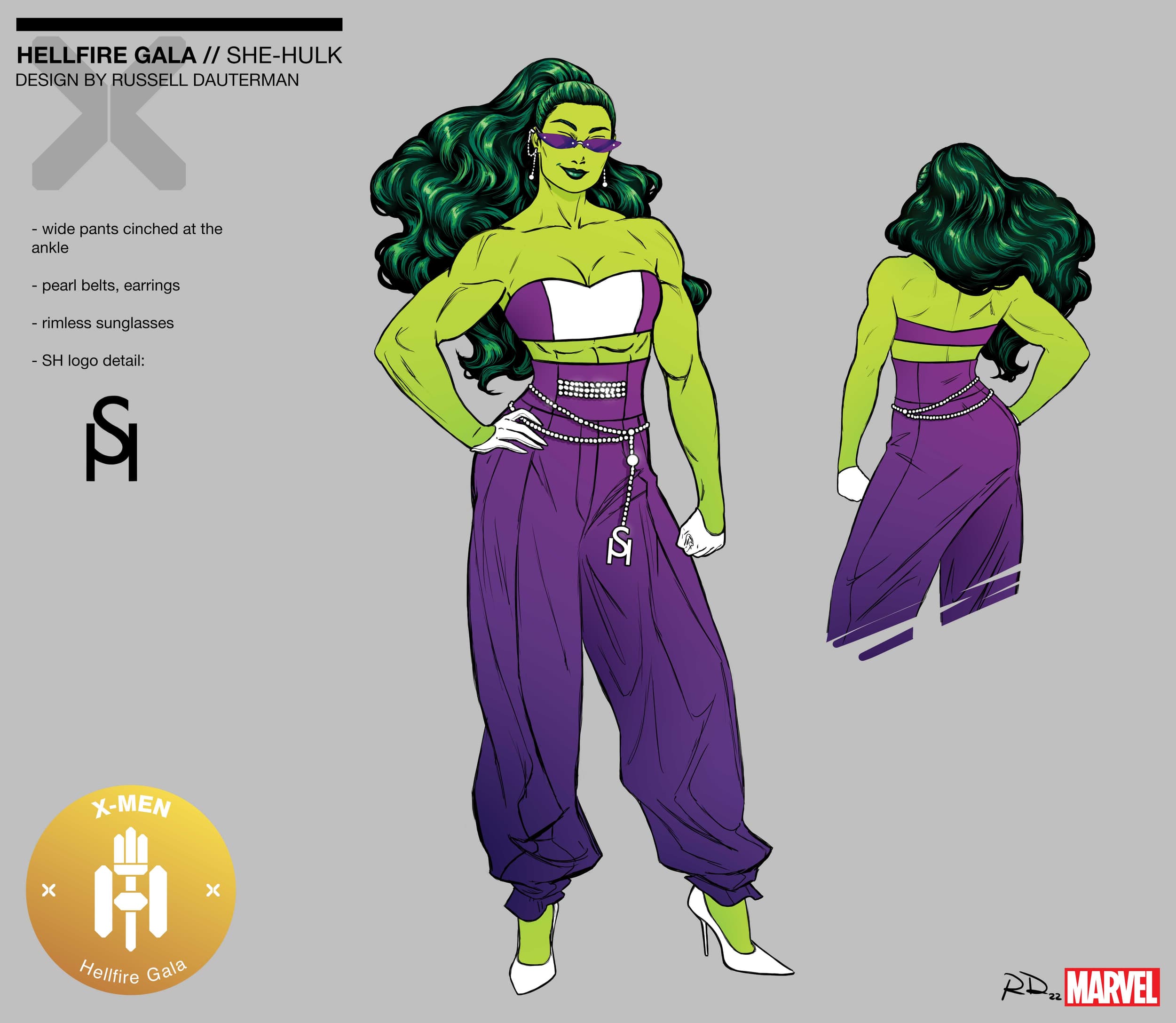 She-Hulk Hellfire Gala 2022 Design by Russell Dauterman