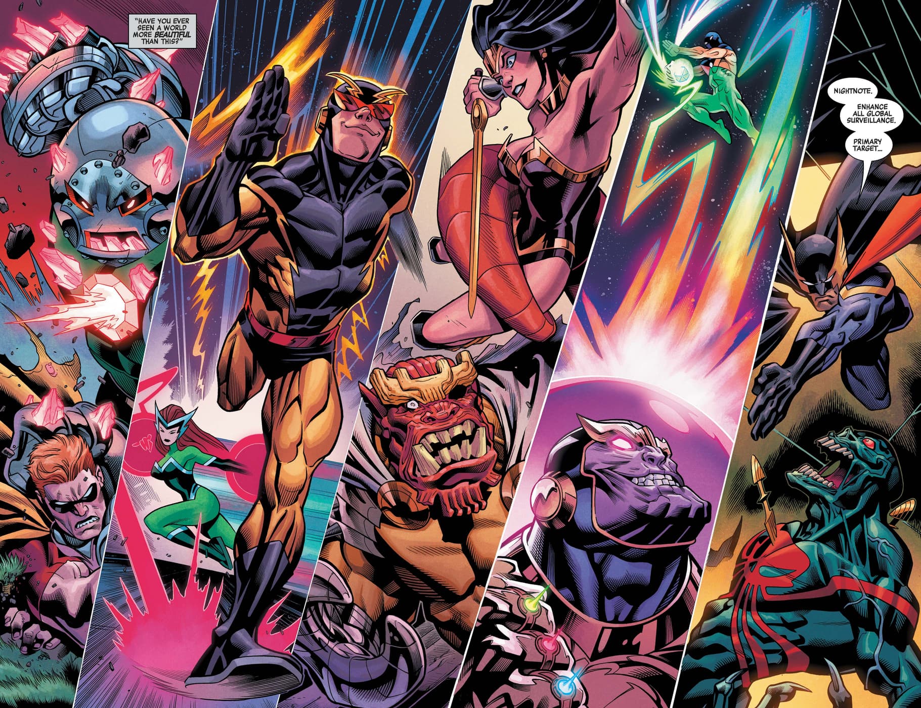 The Squadron Supreme of America saves the world.