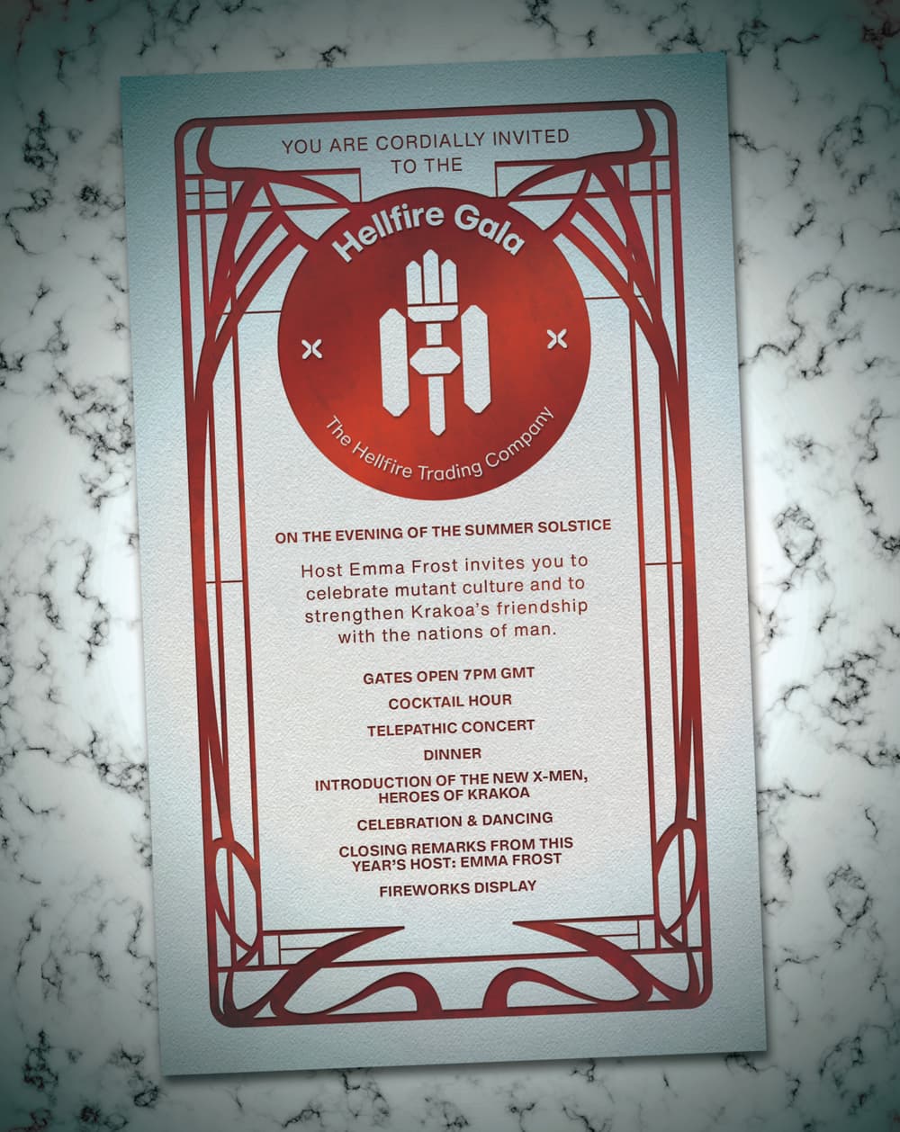 Hellfire Gala invite