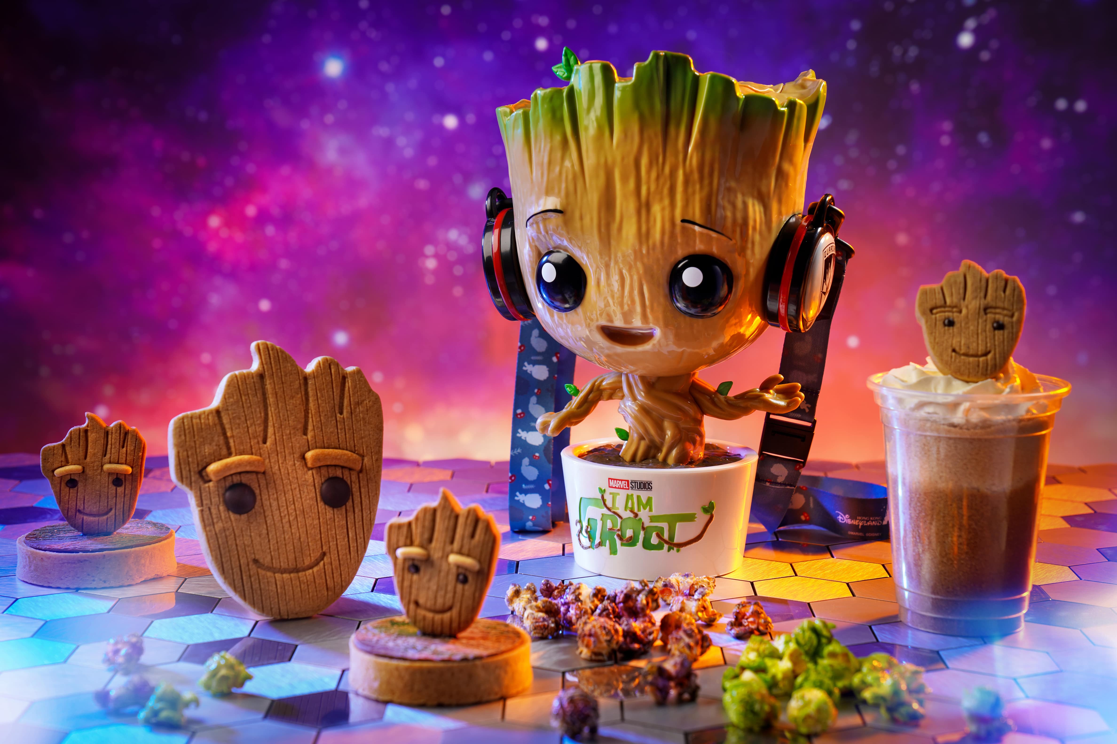 Groot-themed snacks