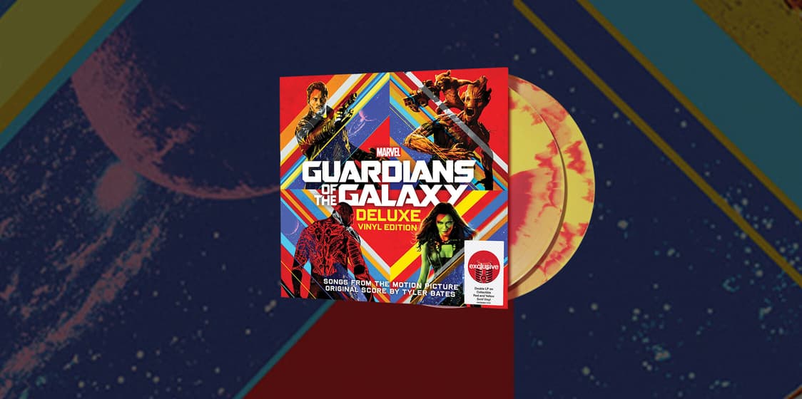 Guardians of the Galaxy Target Exclusive Red and Yellow Swirl (Vinyl) | $29.99
